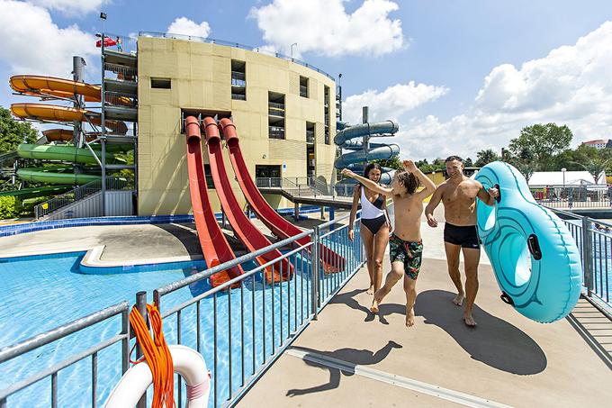 Termalni park Term Ptuj se lahko pohvali z največjim sistemom toboganov v Sloveniji. | Foto: 