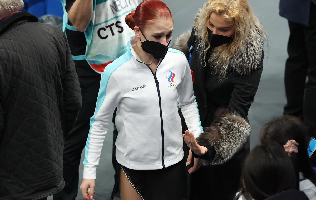 Aleksandra Trusova | Ruska drsalka Aleksandra Trusova je jasno pokazala, da se ne strinja z drugim mestom na olimpijskih igrah. | Foto Guliverimage