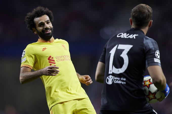 Mohamed Salah je dvakrat ugnal Jana Oblaka. | Foto: Guliverimage/Vladimir Fedorenko