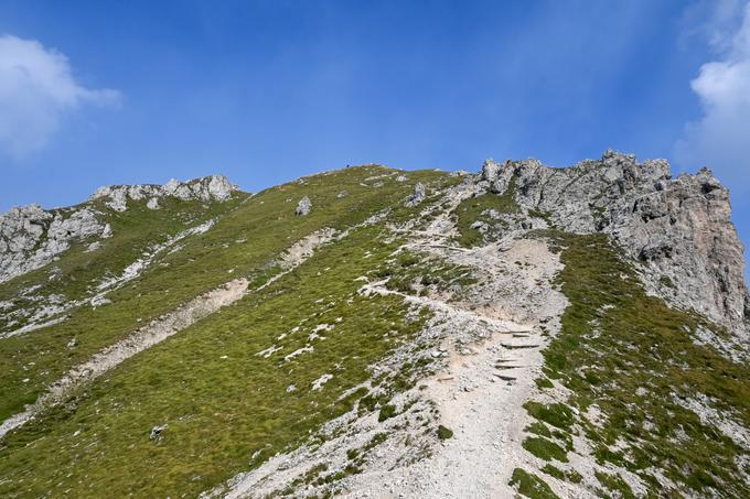 Ciljni vzpon s sedla med obema vrhovoma na Gartnerkofel | Foto: Matej Podgoršek