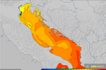 vreme napoved morje temperature