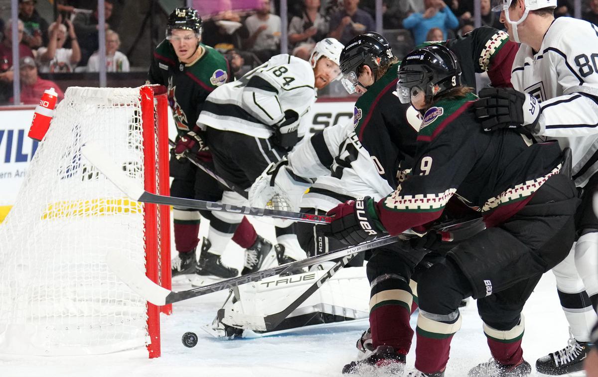 Arizona Coyotes : Los Angeles Kings | Los Angeles Kings so v deveti minuti zaostajali z 1:4, v zadnji tretjini pa priredili preobrat, zadel je tudi Anže Kopitar, in zmagali s 5:4. | Foto Reuters