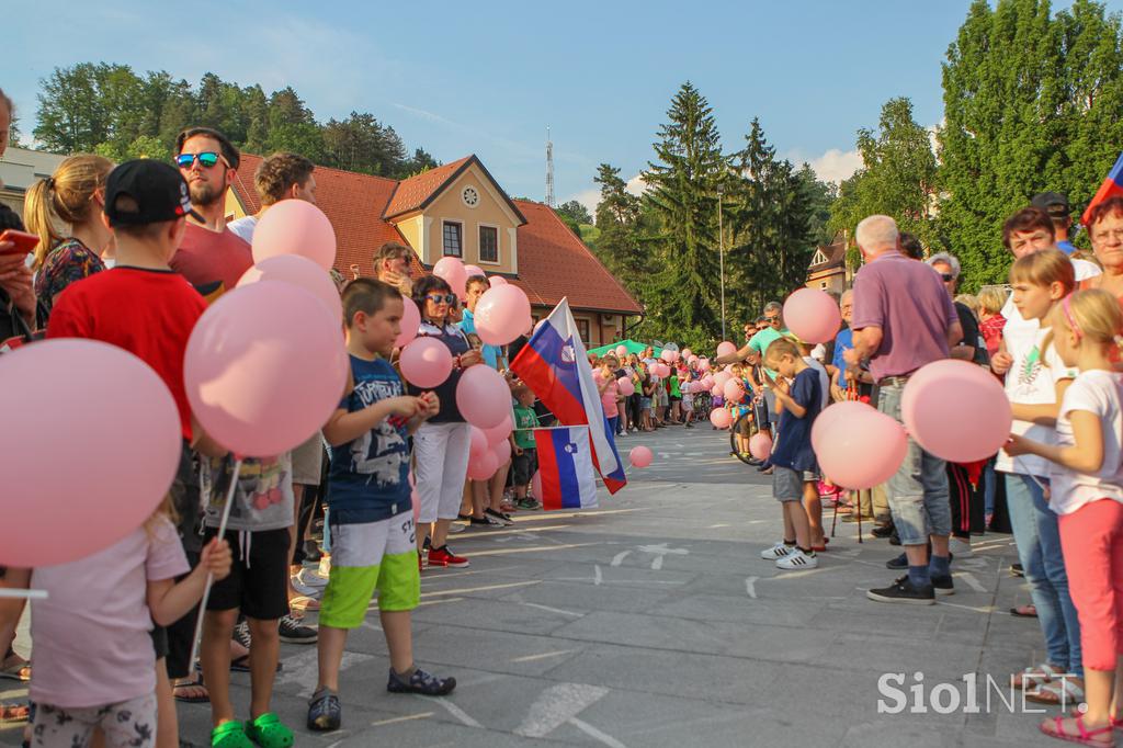 Sprejem za Primoža Rogliča v Zagorju