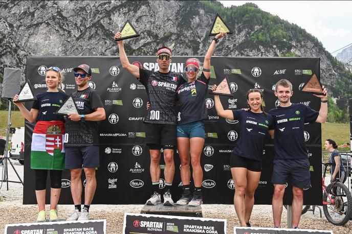 Spartan Race 2022 | Slovenka Rea Kolbl in Francoz Jeremie Gachet sta bila ta konec tedna nepremagljiva na tekmovanju z ovirami Spartan Race v dolini pod Poncami.  | Foto Nik Bertoncelj