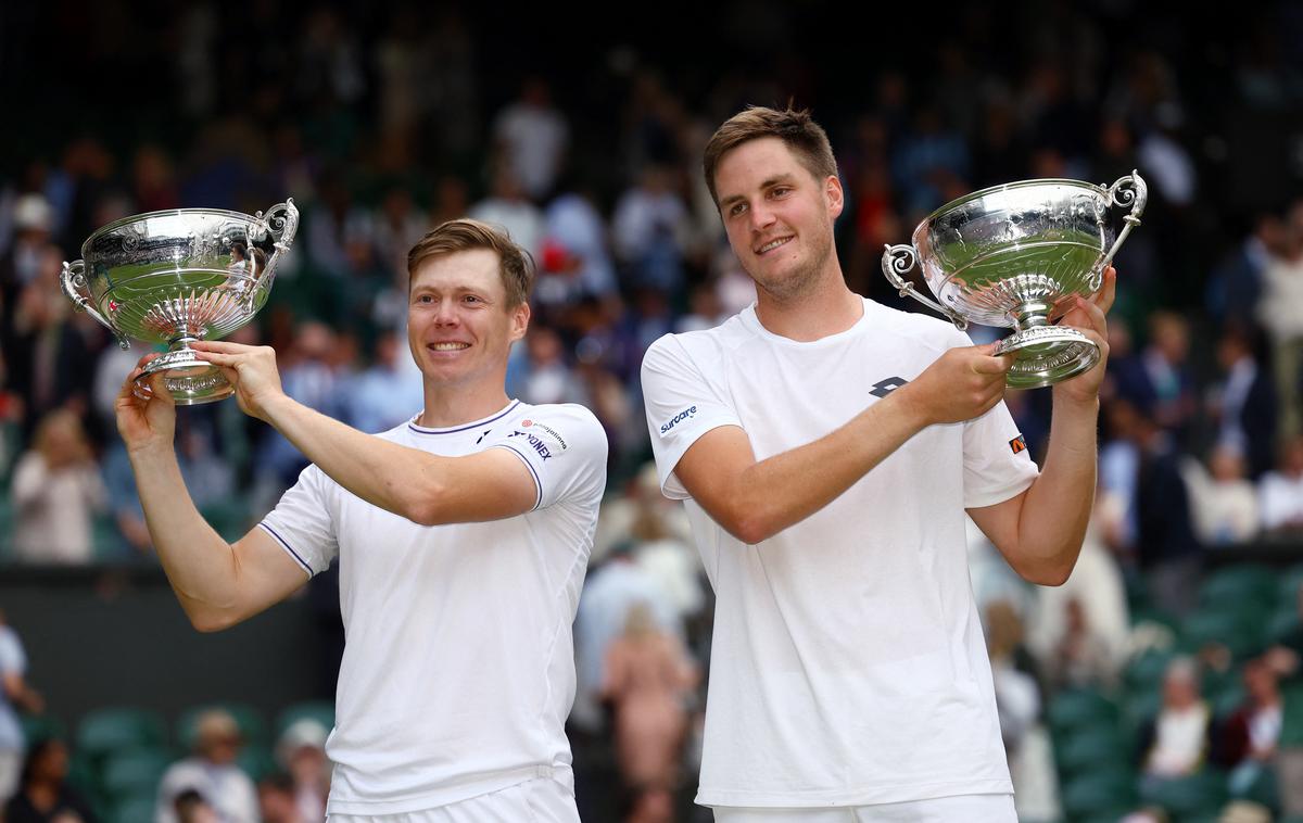 Wimbledon Harri Heliövaara Henry Patten | Henry Patten in Harri Heliövaara sta prvič osvojila turnir grand slam. | Foto Reuters