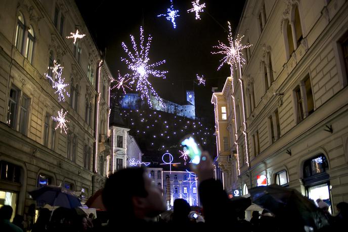 Ljubljana osvetlitev | Foto Ana Kovač