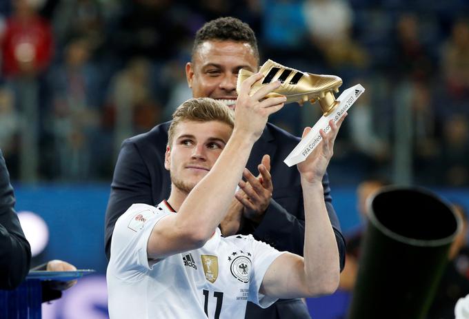 Komaj 21-letni Timo Werner se je v Rusiji izkazal s tremi zadetki in dvema podajama. | Foto: Reuters