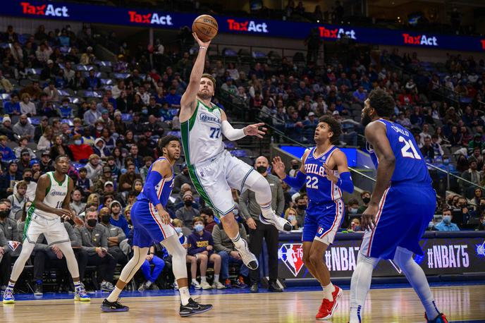 Dallas Philadelphia Dončić | Luka Dončić je dosegel svoj 44. trojni dvojček v ligi NBA. | Foto Reuters