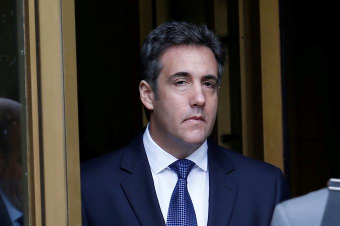 Nekdanji odvetnik ameriškega predsednika Donalda Trumpa Michael Cohen je hranil posnetek, na katerem s Trumpom razpravljata o plačilu Playboyevi zajčici v zameno za molk o spolnih odnosih. | Foto: Reuters