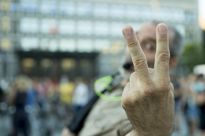 11. protest 10. 7. 2020 | Fotografija je z enega izmed prejšnjih protestov.  | Foto Ana Kovač