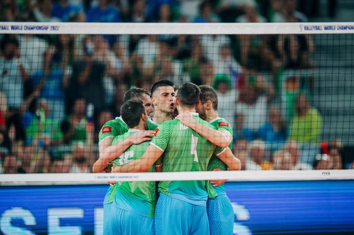 SP v odbojki 2022 (Stožice): Slovenija - Ukrajina, slovenska odbojkarska reprezentanca | Foto Siniša Kanižaj/Sportida