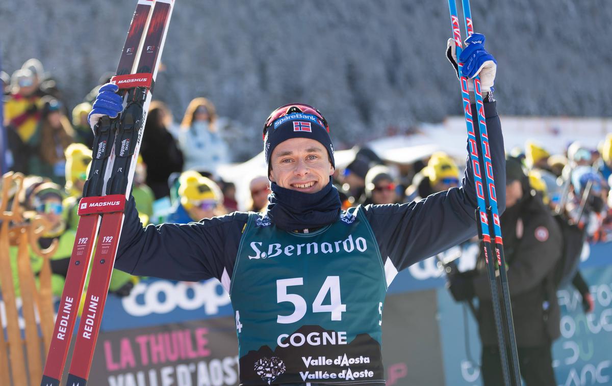 Amundsen Harald | Harald Oestberg Amundsen je zmagovalec 10-kilometrske preizkušnje za svetovni pokal v prosti tehniki v italijanskem Cognu.  | Foto Guliverimage