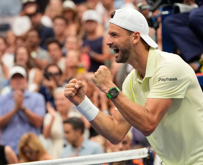 Grigor Dimitrov se veseli napredovanja. | Foto: Reuters