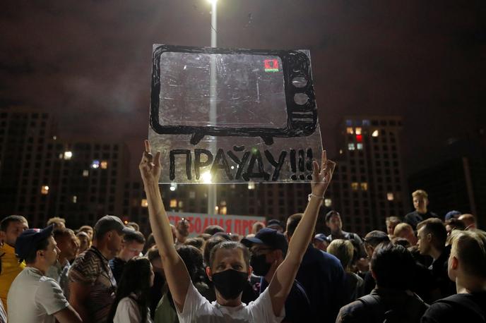 Belorusija protesti | Na eni od univerz v Belorusiji naj bi v petek uporabili tudi silo. | Foto Reuters