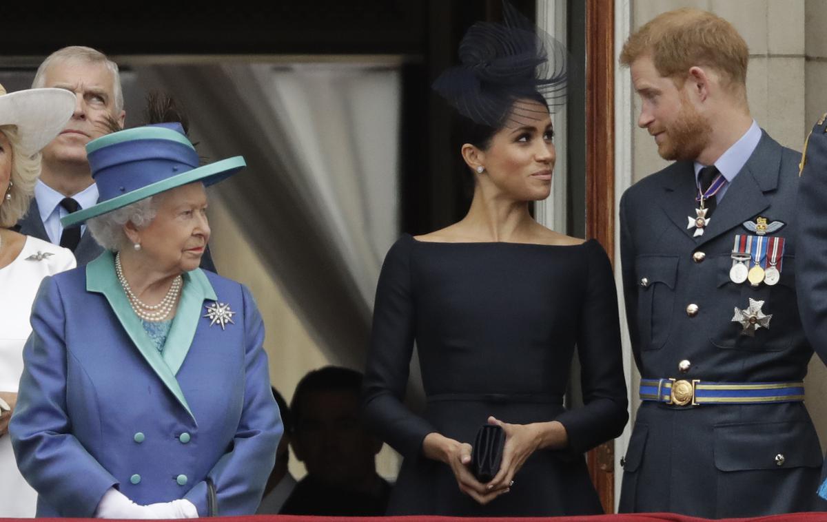 Elizabeta, Harry in Meghan | Foto Guliverimage/AP