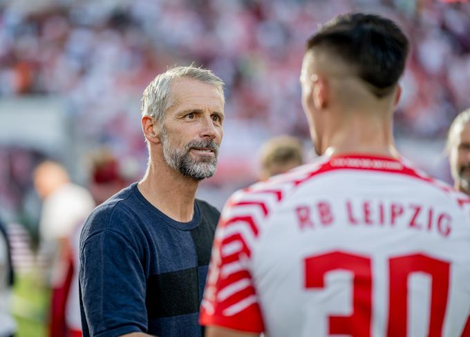 Trener Leipziga Marco Rose upa, da bo Benjamin Šeško zdrav do sobotnega gostovanja. | Foto: Guliverimage