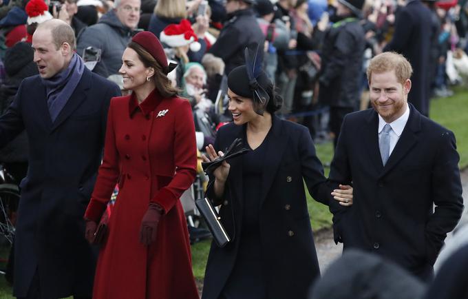 Leta 2018, ko sta se poročila, sta Harry in Meghan božične praznike zadnjič preživela s kraljevo družino. | Foto: Guliverimage