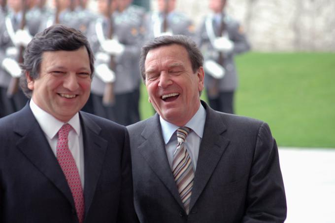 Nekdanji predsednik evropske komisije Manuel Barroso v družbi nekdanjega nemškega kanclerja Gerharda Schröderja. | Foto: Shutterstock