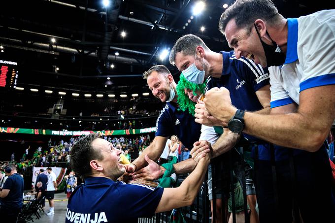 Z Goranom Dragićem in Sašo Zagorcem po koncu kvalifikacij v Litvi. | Foto: Hendrik Osula/FIBA