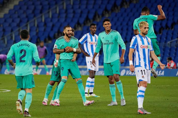 Real Madrid - Real Sociedad | Madridski Real se je z zmago nad Realom Sociedadom povzpel na vrh lestvice španskega prvenstva. | Foto Reuters