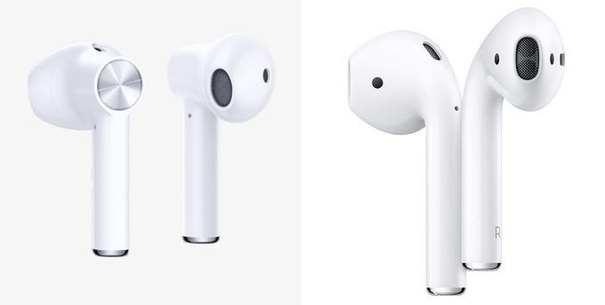 Levo OnePlus Buds, desno Apple AirPods. Podobnost je očitna in OnePlus je nekaj navdiha zagotovo našel pri Applu, a razlike so vendarle opazne.  | Foto: OnePlus / Apple