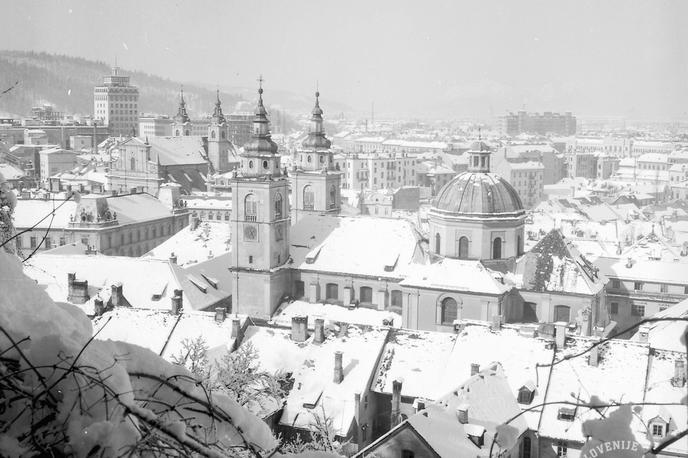 zasnežena Ljubljan | Foto Jože Mally, hrani: MNZS