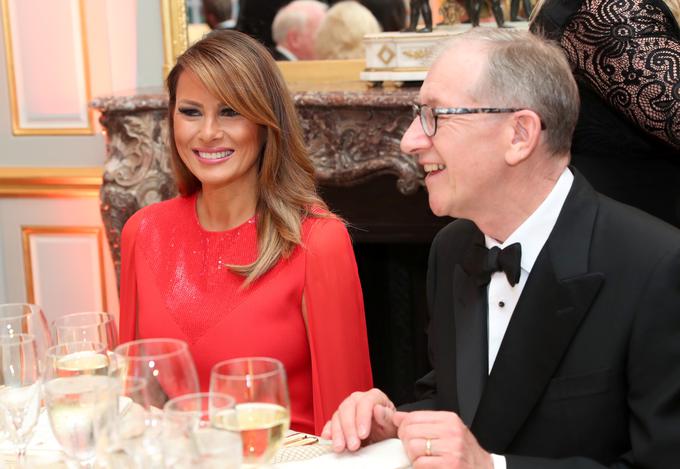 Melania z možem Therese May, Philipom Mayem | Foto: Reuters