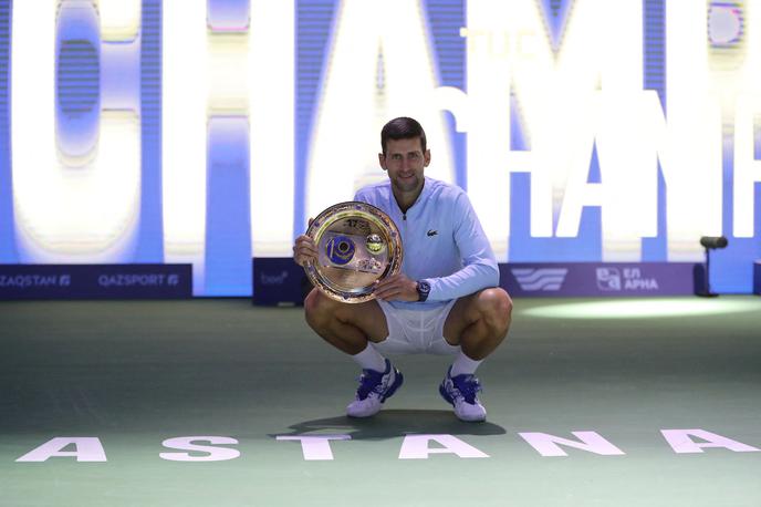 Novak Đoković, Astana | Novak Đoković je v Astani osvojil jubilejno 90. lovoriko. | Foto Reuters