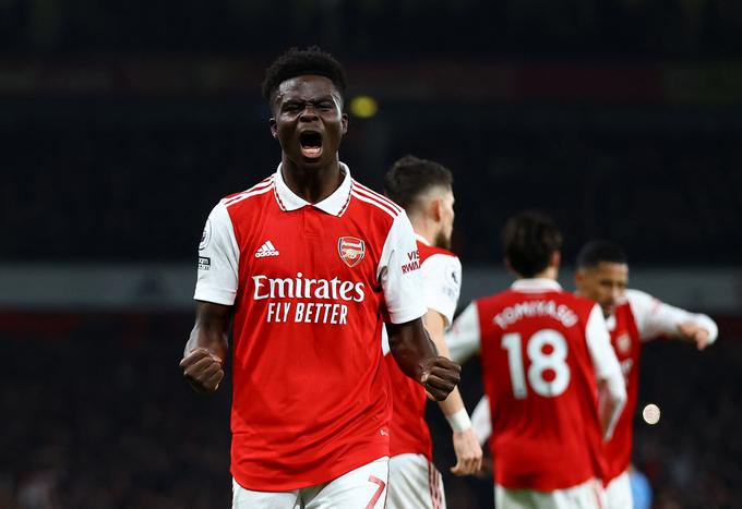 Bukayo Saka za 1:1. | Foto: Reuters