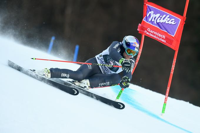 Francoz Alexis Pinturault je klonil v drugi vožnji in pristal na nehvalenem četrtem mestu.  | Foto: Getty Images