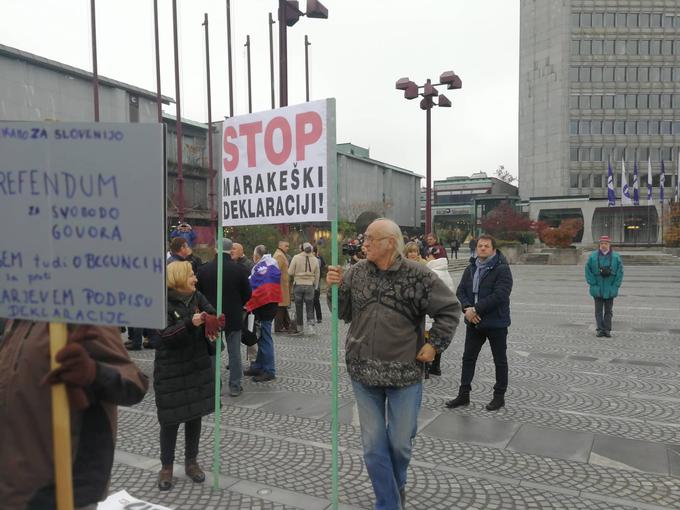 Protestni shod proti Marakeški deklaraciji | Foto: Marko Gregorc