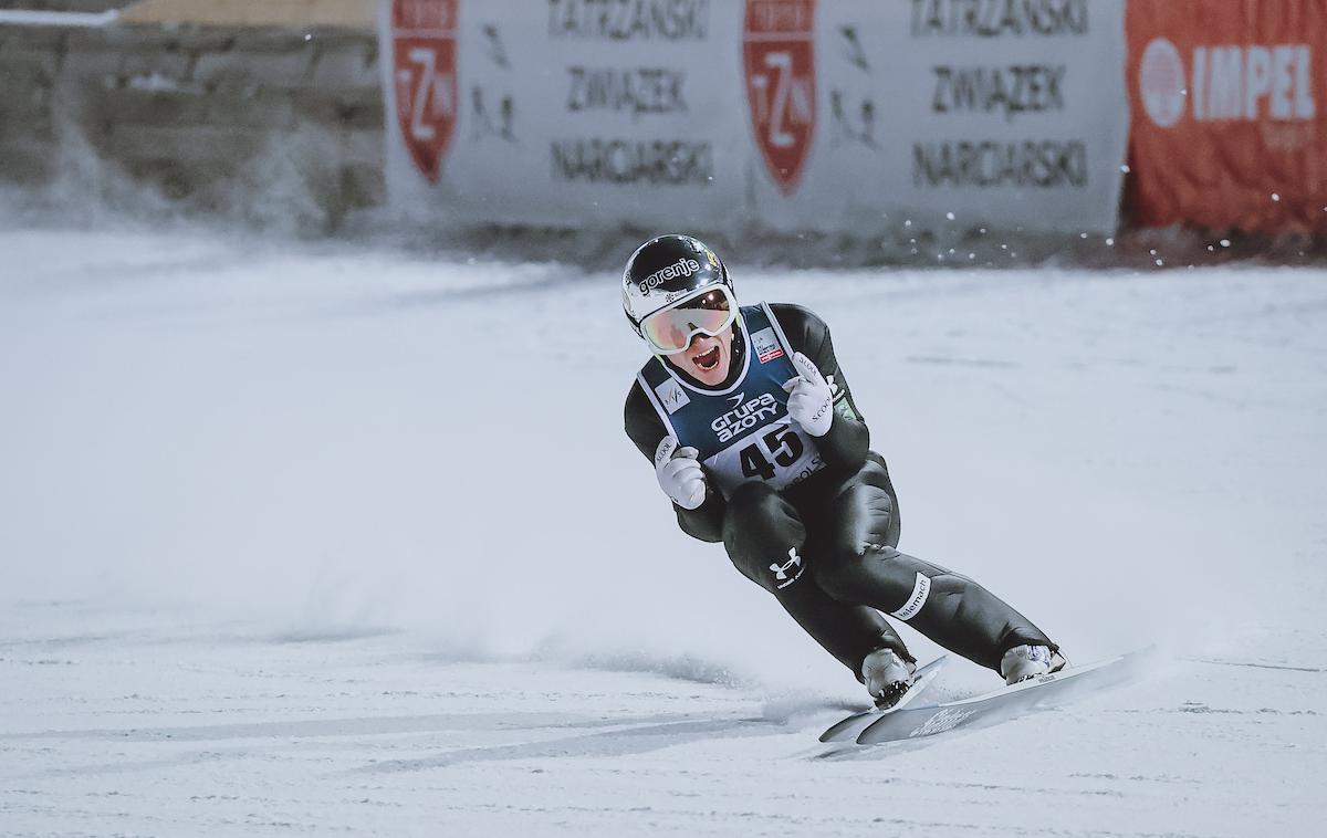 Anže Lanišek | Anže Lanišek še tretjič v sezoni na zmagovalnem odru. Drugič je stal na drugi stopnički in bil le streljaj oddaljen od krstne zmage. | Foto Sportida