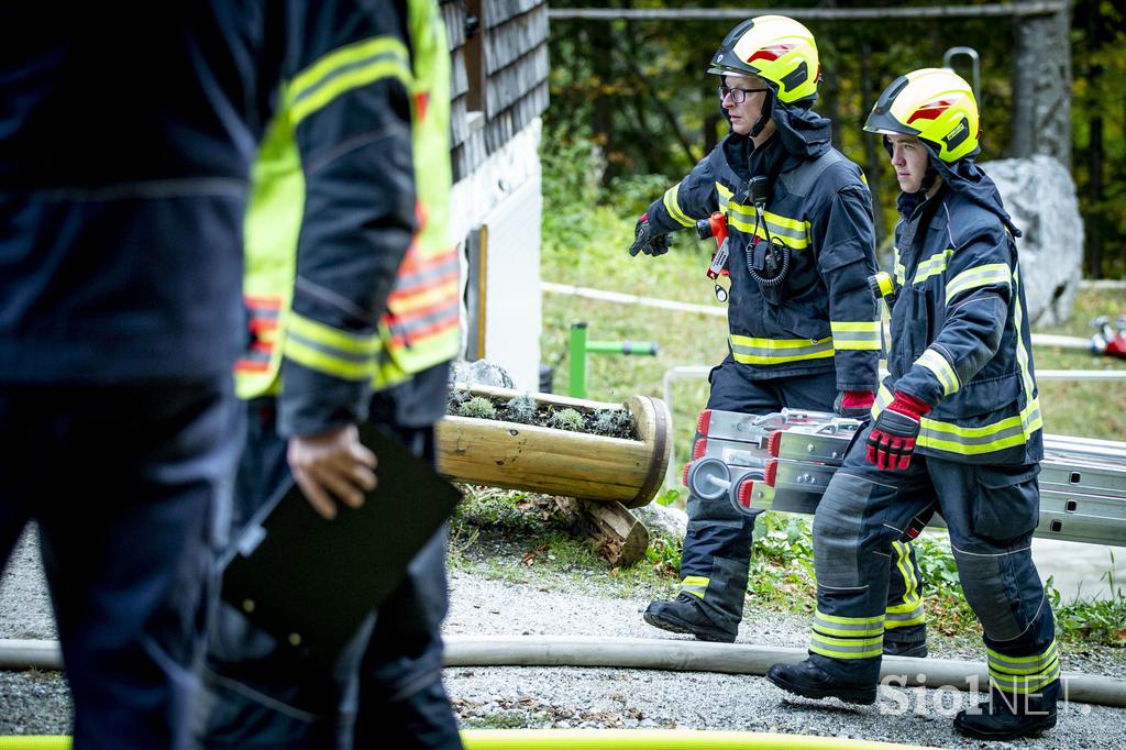 Gasilska vaja na domu pod Storžičem