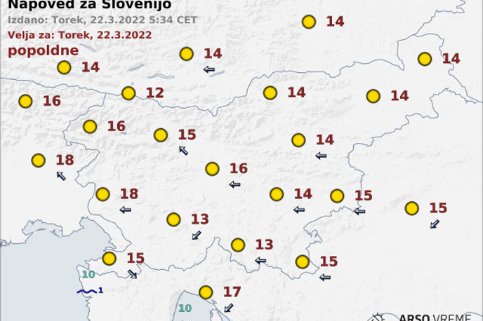 vreme | Foto ARSO Meteo