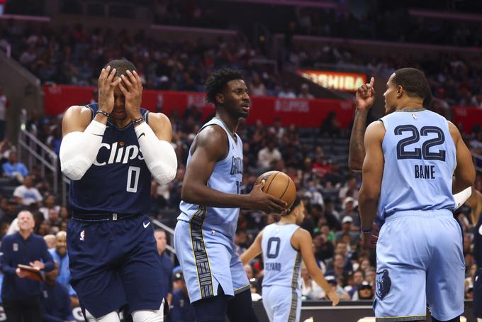 Russell Westbrook je na 35. rojstni dan izgubil na gostovanju v Memphisu. | Foto: Reuters