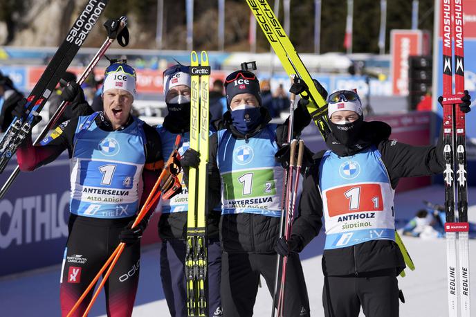 Norveška biatlon | Zmagovalna norveška štafeta. | Foto Guliverimage