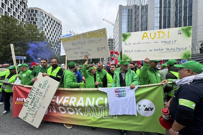 Protest zaposlenih v tovarni Audi v Bruslju | Foto Guliverimage