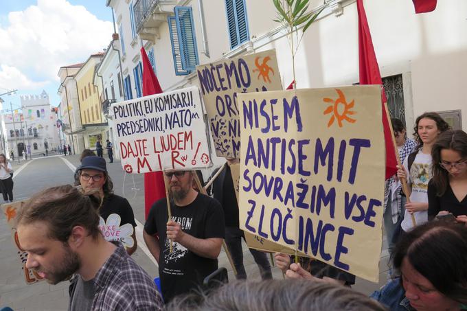 protest Koper, ladja Borkum | Foto: STA