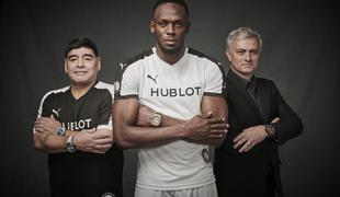 Usain Bolt, Diego Maradona in José Mourinho na Tekmi prijateljstva