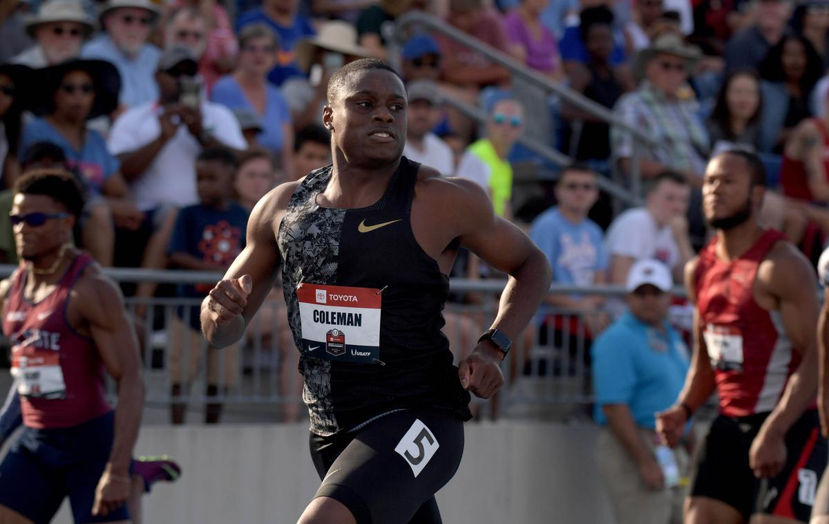 Christian Coleman | Christian Coleman se je javil prvič po tem, ko se je znašel v središču pozornosti svetovne atletske javnosti. | Foto Reuters