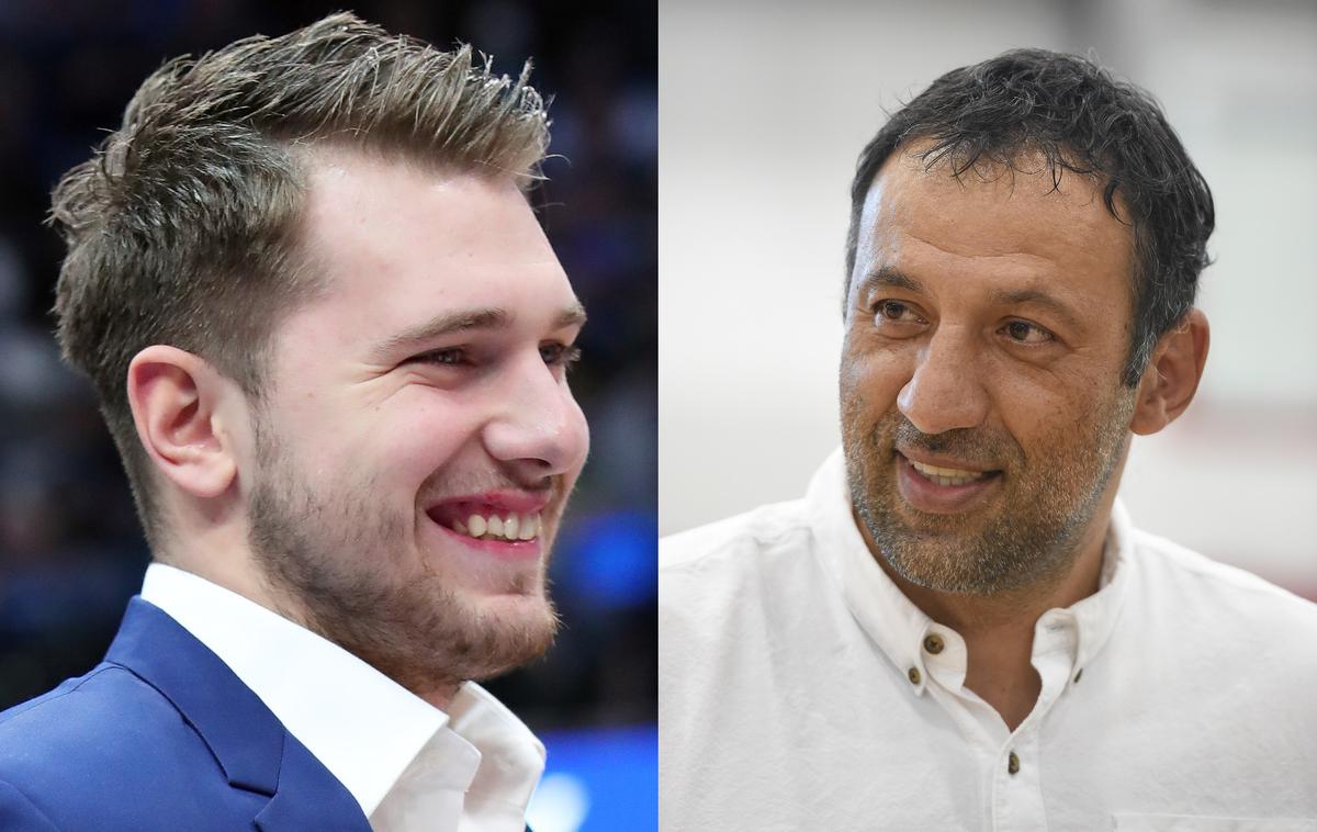 Luka Dončić in Vlade Divac | Foto Getty Images