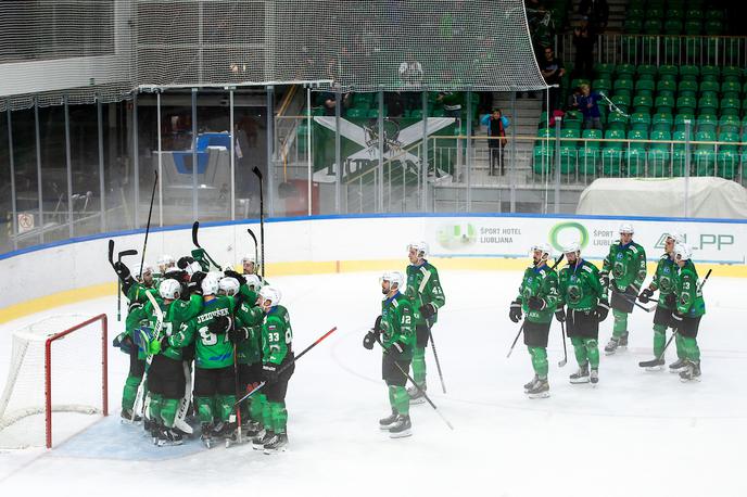 HK Olimpija Graz 99ers | Hokejisti Olimpije so premagali velik rival iz Alpske lige Pustertal, s katerim so se letos preselili na višjo raven, v ligo ICEHL. | Foto Morgan Kristan/Sportida