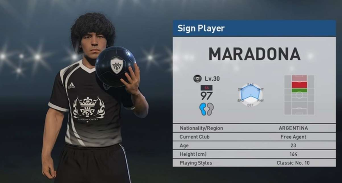 Maradona v PES 2017.  |  Foto: Konami | Foto: 