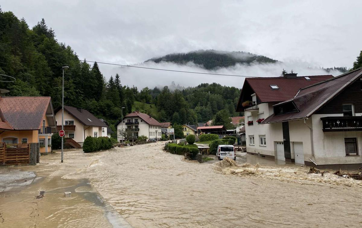 Meža | Narasla reka Meža | Foto STA