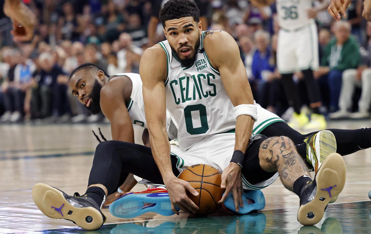 Jayson Tatum | Jayson Tatum je k zmagi Bostona (108:95), ki je izsilil dodatno sedmo tekmo v boju za napredovanje v konferenčni finale lige NBA, prispeval 46 točk. | Foto Reuters