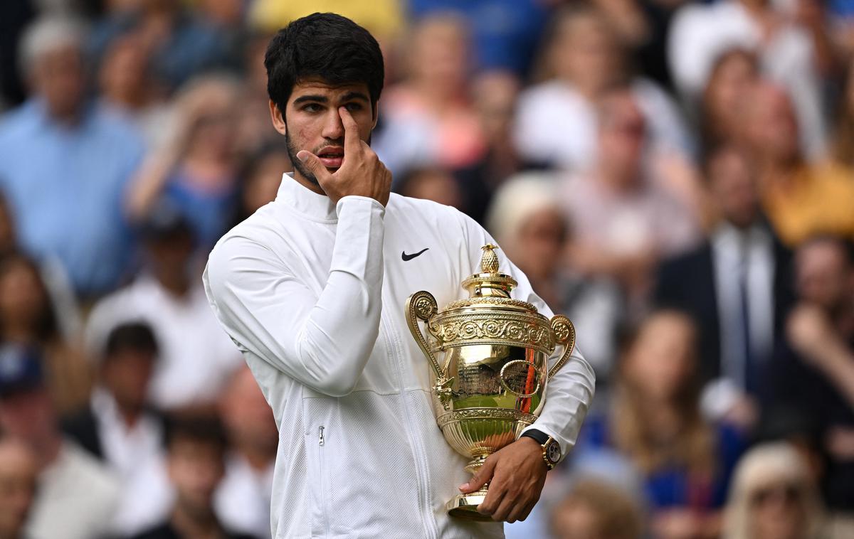 Carlos Alcaraz | Carlos Alcaraz je prvič zmagal turnir v Wimbledonu. | Foto Reuters