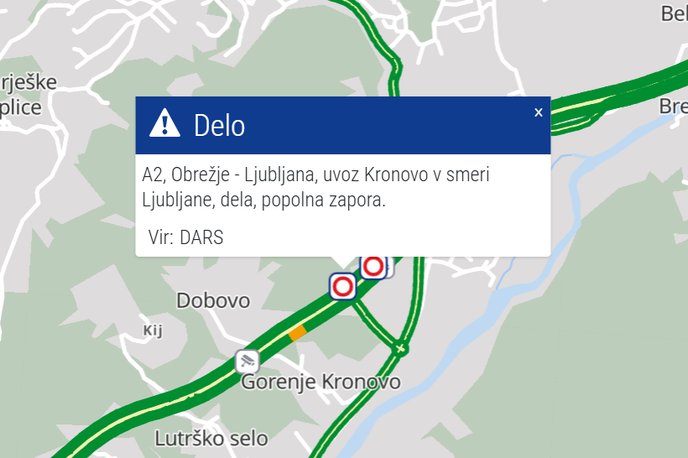 zapora dolenjske avtoceste, izredni prevoz | Foto DARS