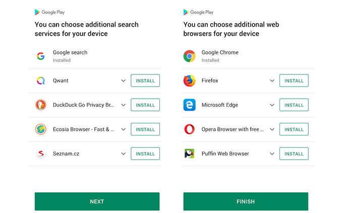 Kdaj bo uporabnik lahko izbiral privzeti spletni iskalnik in brskalnik, ne bo odvisno le od tega, kdaj bo naslednjič odprl Google Play Store, temveč tudi od tega, kdaj bo proizvajalec njegovega telefona izdal Googlovo posodobitev, ki bo to izbiro omogočila. | Foto: Google