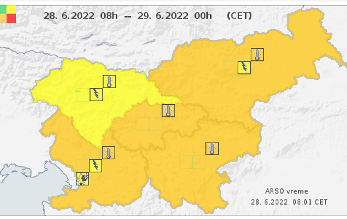 Toplotna obremenitev | Foto ARSO Meteo