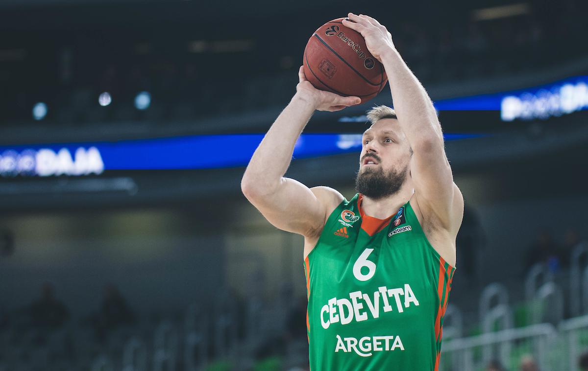 Cedevita Olimpija Umano Reyer Marko Jeremić | Cedevita Olimpija je doživela boleč poraz v Skopju. | Foto Grega Valančič/Sportida